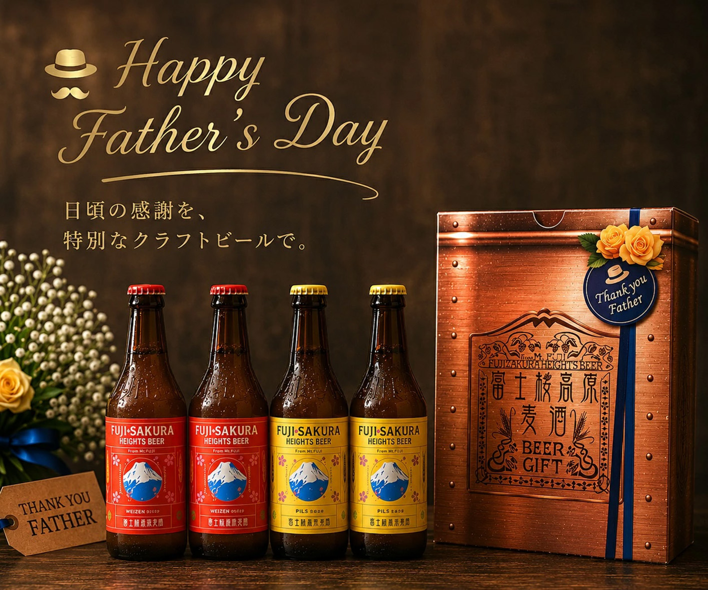 富士桜高原麦酒】6月21日の父の日に、日頃の感謝を込めて お父さん 
